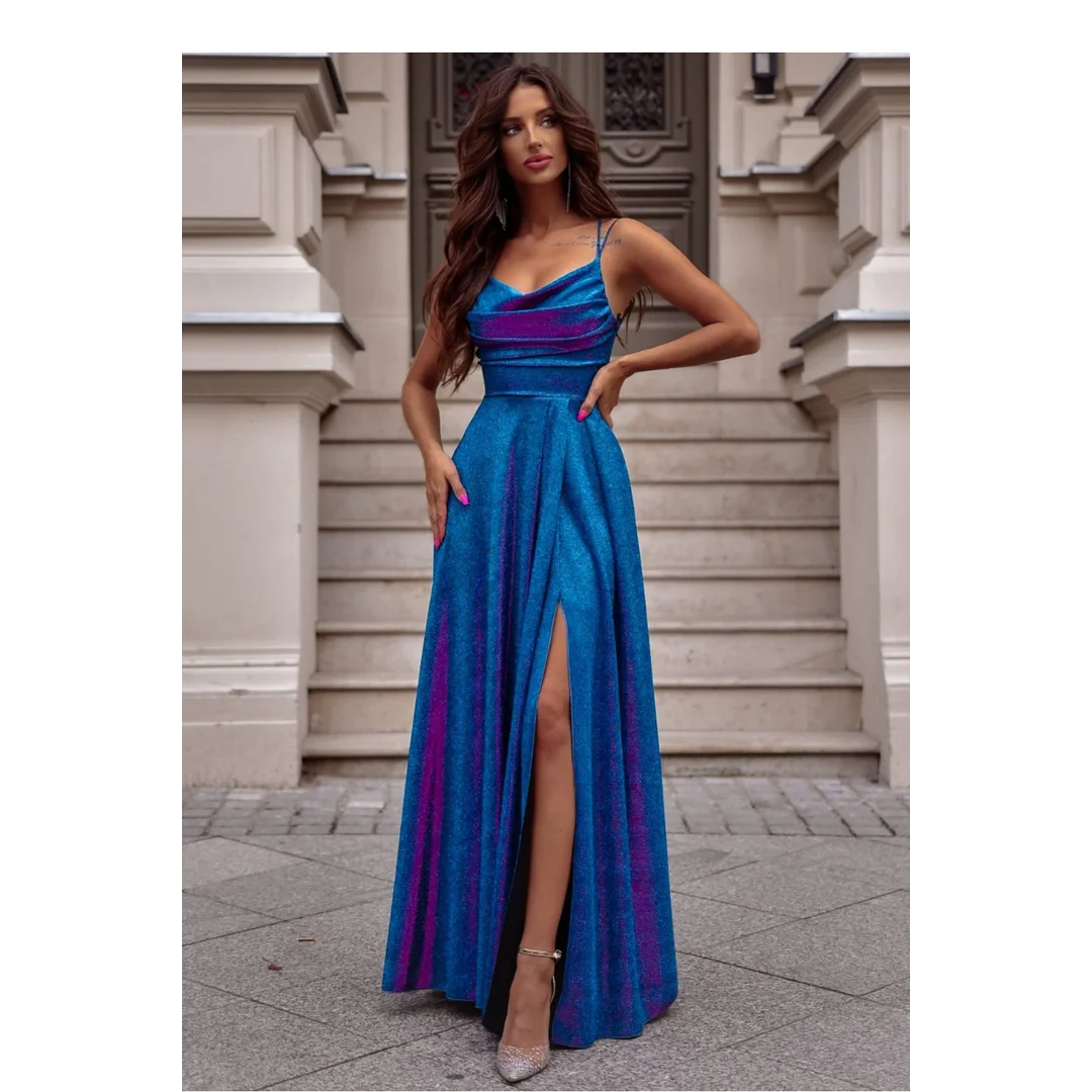Sukienka Model Valeria Lux 001171. Turkus/Amarant - With You