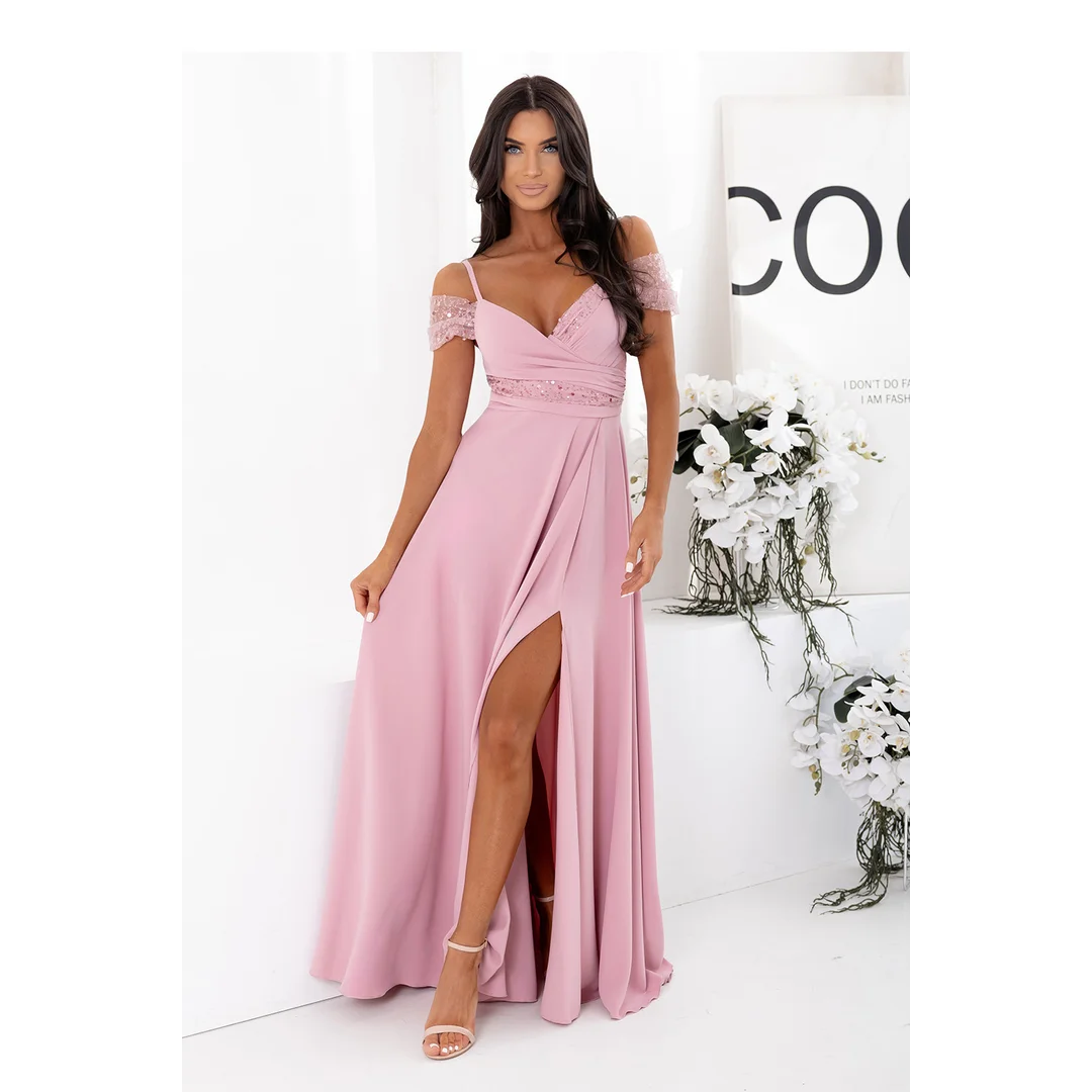 Sukienka Model Walentina Cekin 0011175. Dirty Pink - With You
