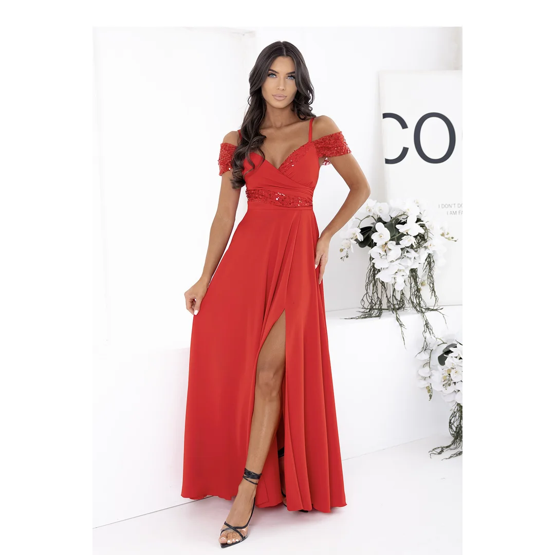Sukienka Model Walentina Cekin 0011175. Red - With You