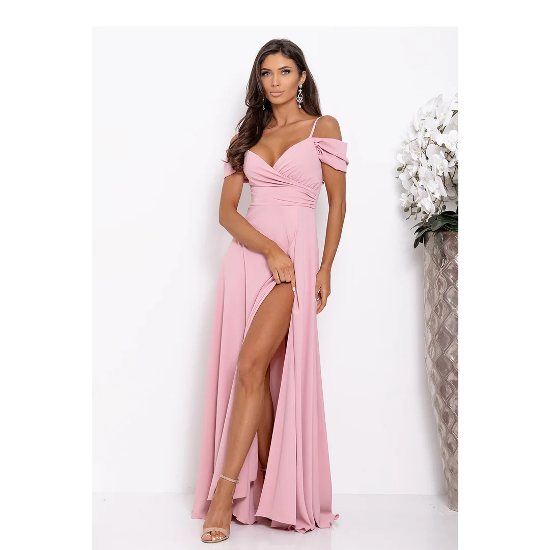 Sukienka Model Walentina Gładka 0011171. Dirty Pink - With You