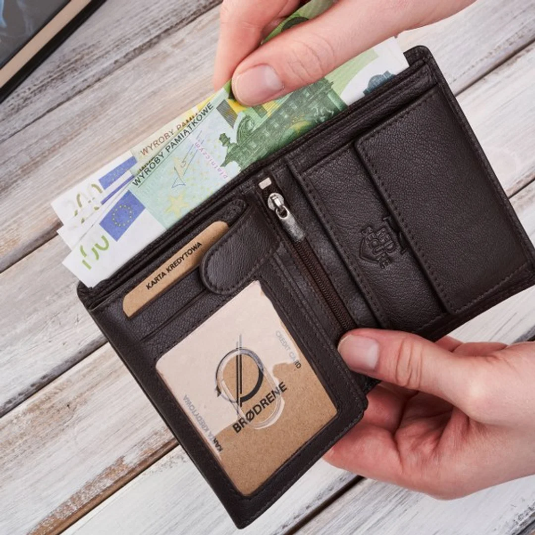 Portfel Męski Skórzany Brødrene G-106 Brązowy Rfid