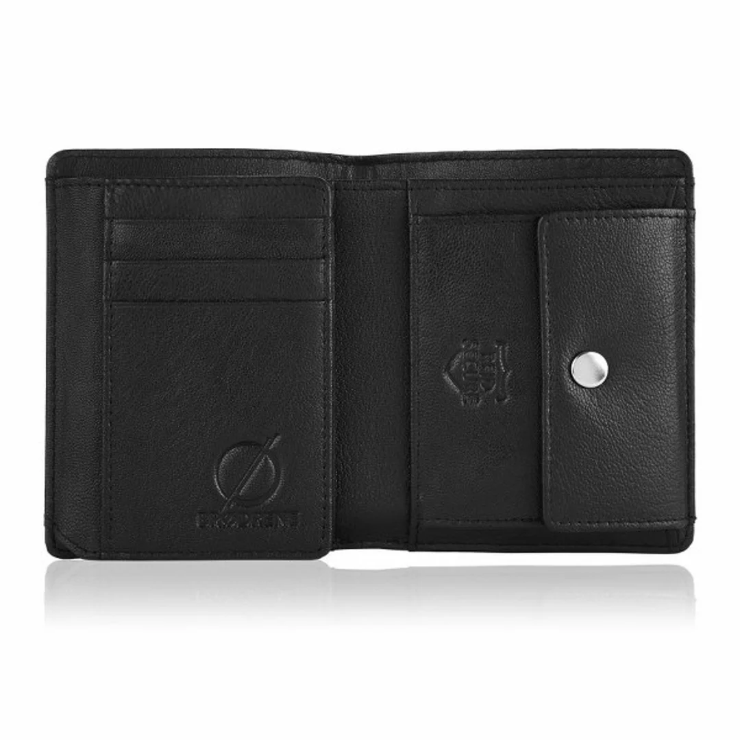 Skórzany Portfel Męski Brødrene G-06L RFID Czarny
