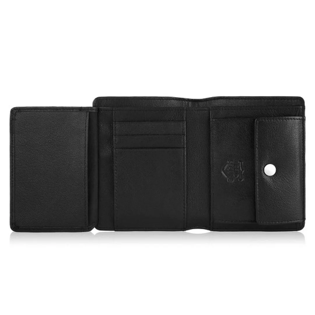 Skórzany Portfel Męski Brødrene G-06L RFID Czarny