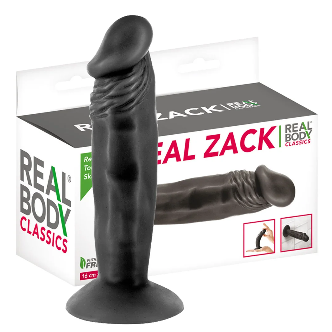 Dildo na przyssawce, kształt penisa z żyłami, realistyczny. Zack 16 cm