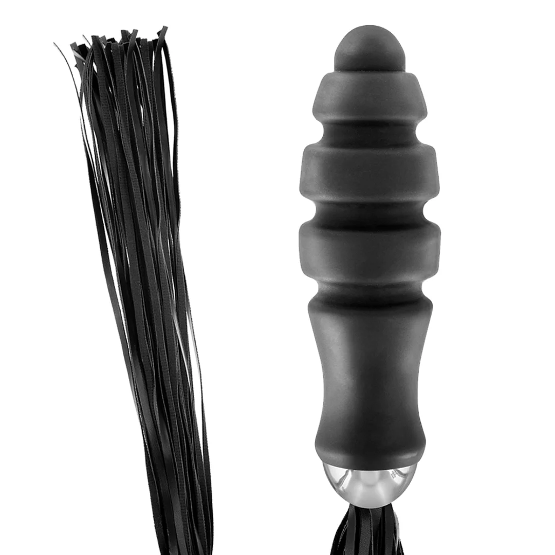 Pejcz z korkiem analnym Whip With Ogive Handle — zdjęcie 2