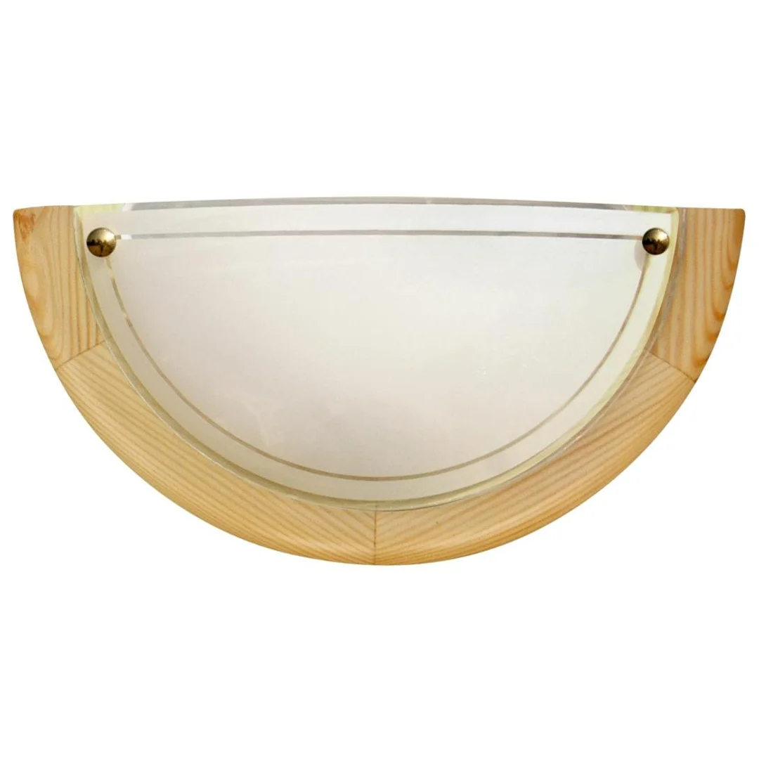 1030 LAMPA SUFITOWA PLAFON1/2 DREWNO STANDARD 1X60W E27 SOSNA