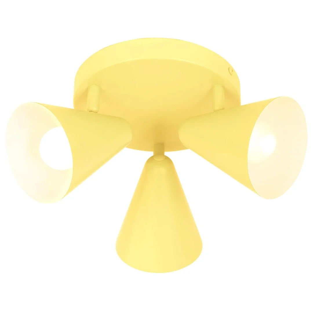 AMOR LAMPA SUFITOWA PLAFON 3X40W E14 BANANOWY