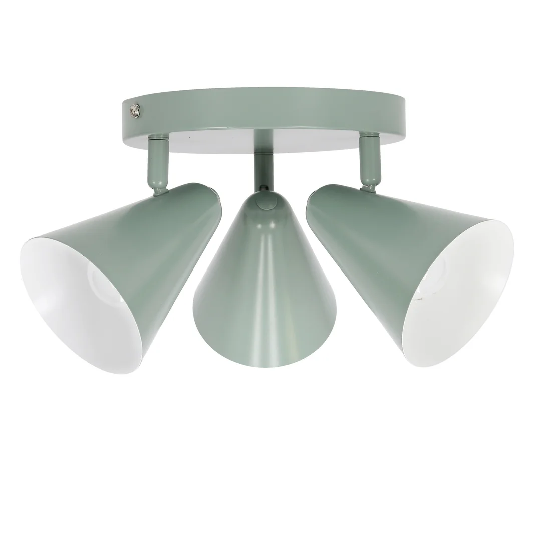 AMOR LAMPA SUFITOWA PLAFON 3X40W E14 SZARY MAT