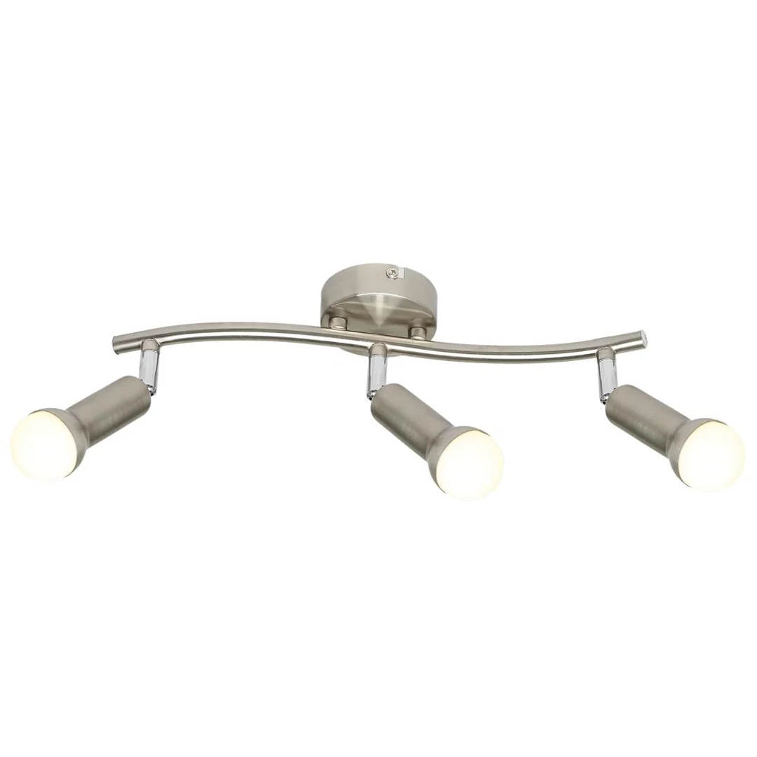 ARC LAMPA SUFITOWA LISTWA 3X40W E14 SATYNA NIKIEL