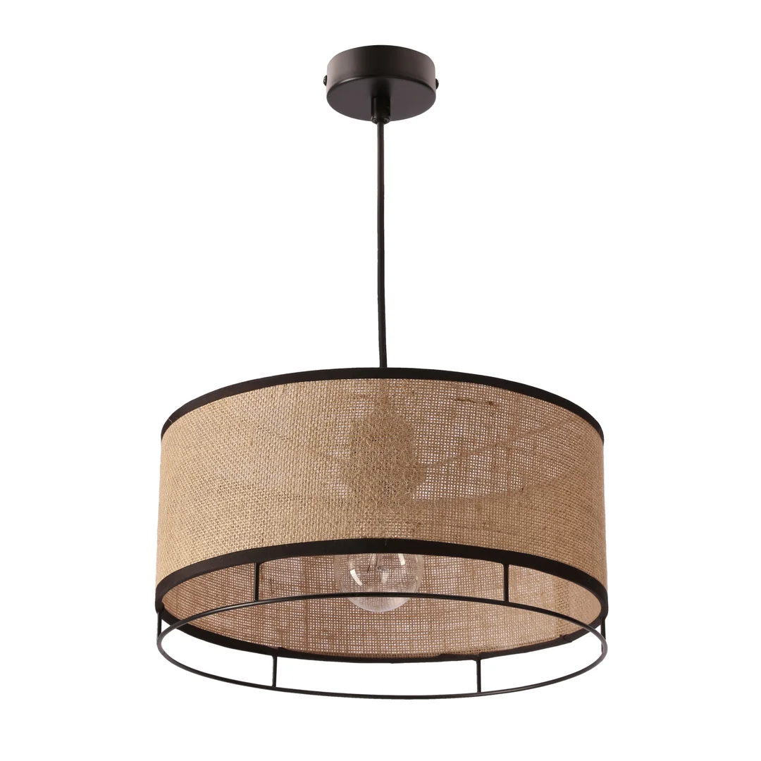 Ardi lampa sufitowa czarny 1x40W E27 abażur żółty