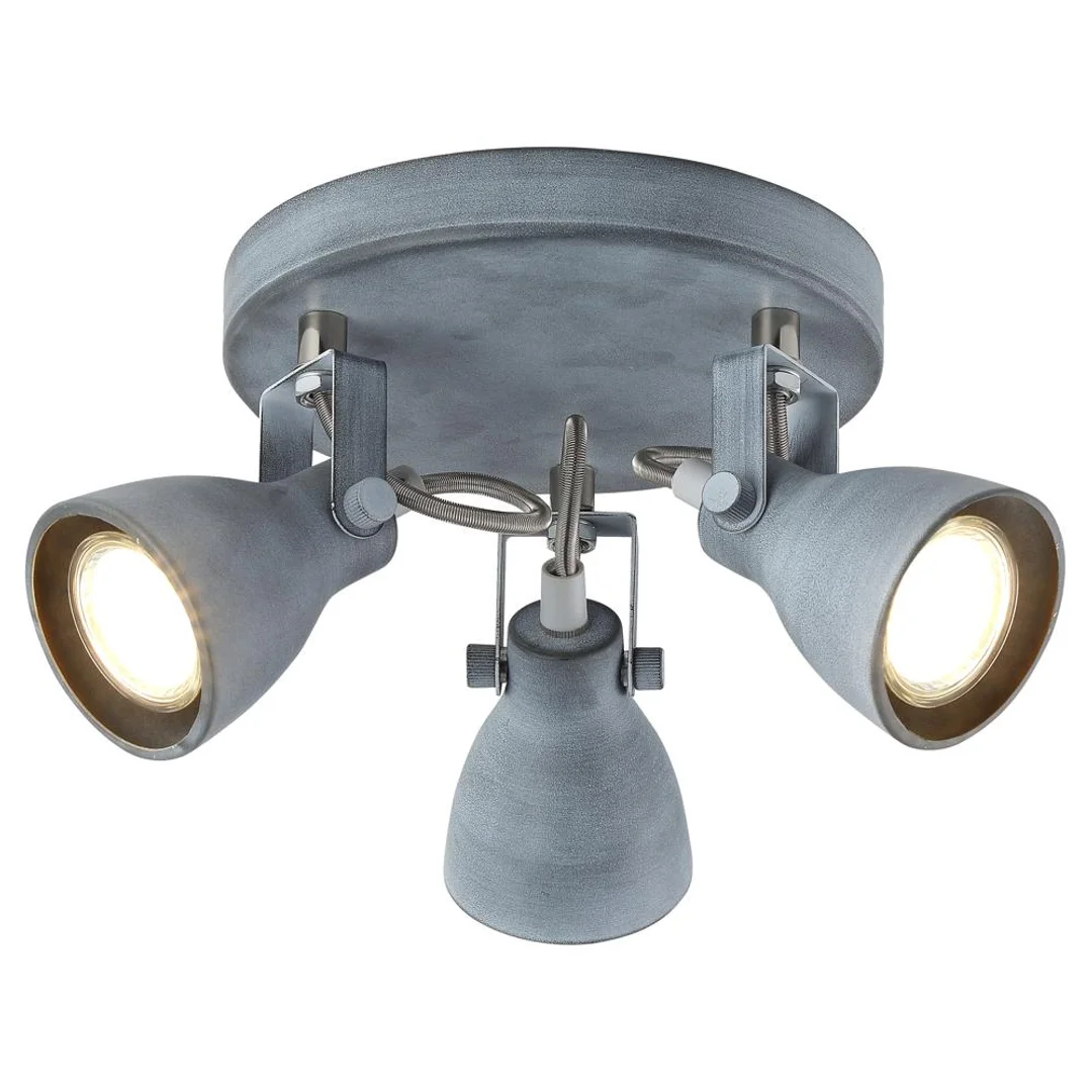 ASH LAMPA SUFITOWA PLAFON 3X40W GU10 SZARY MAT