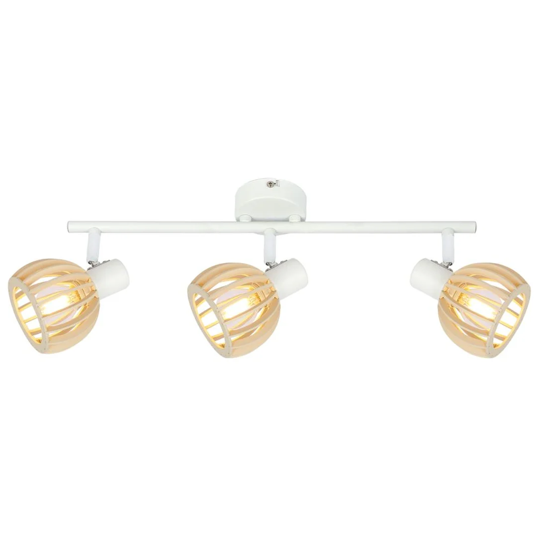 ATARRI LAMPA SUFITOWA LISTWA 3X25W E14 BIAŁY+DREWNO
