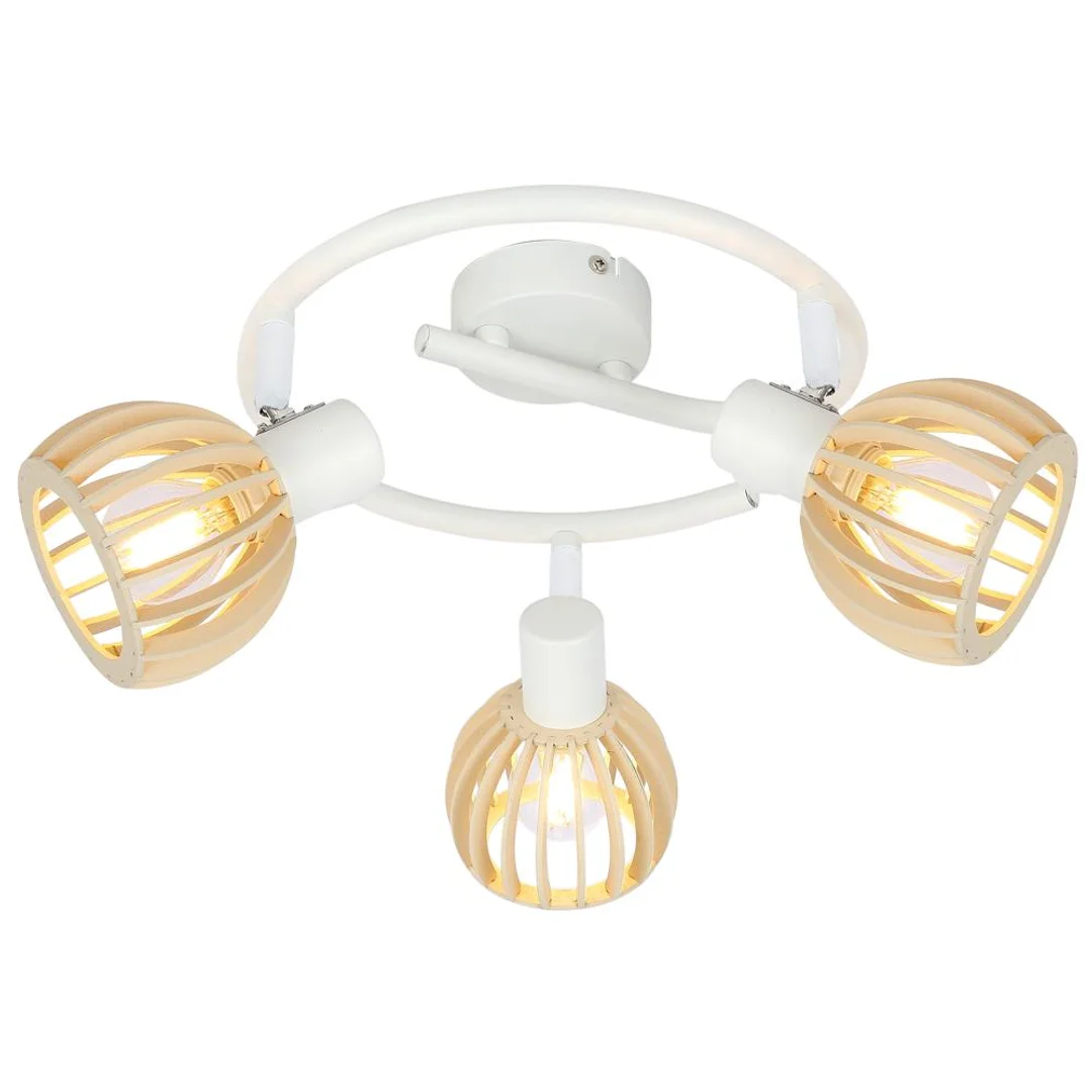 ATARRI LAMPA SUFITOWA SPIRALA 3X25W E14 BIAŁY+DREWNO