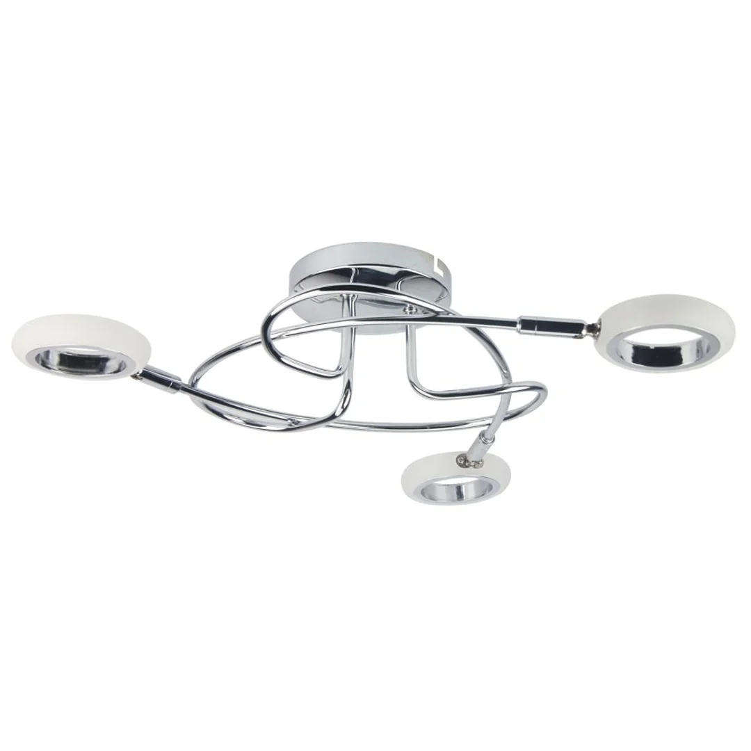 AURELION LAMPA SUFITOWA PLAFON 3X4W LED CHROM 3000K