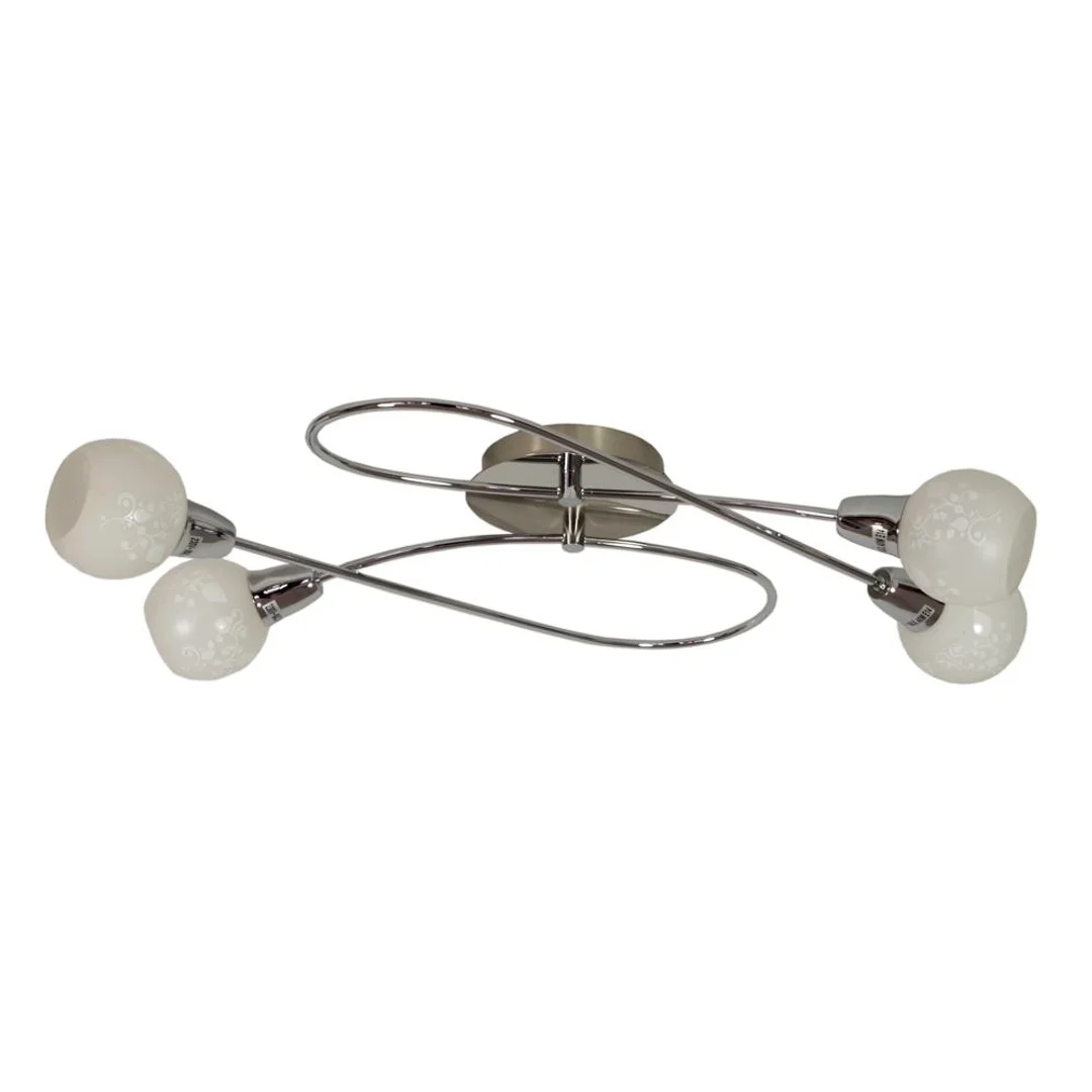 AVILA LAMPA SUFITOWA PLAFON 4X40W E14 SATYNA
