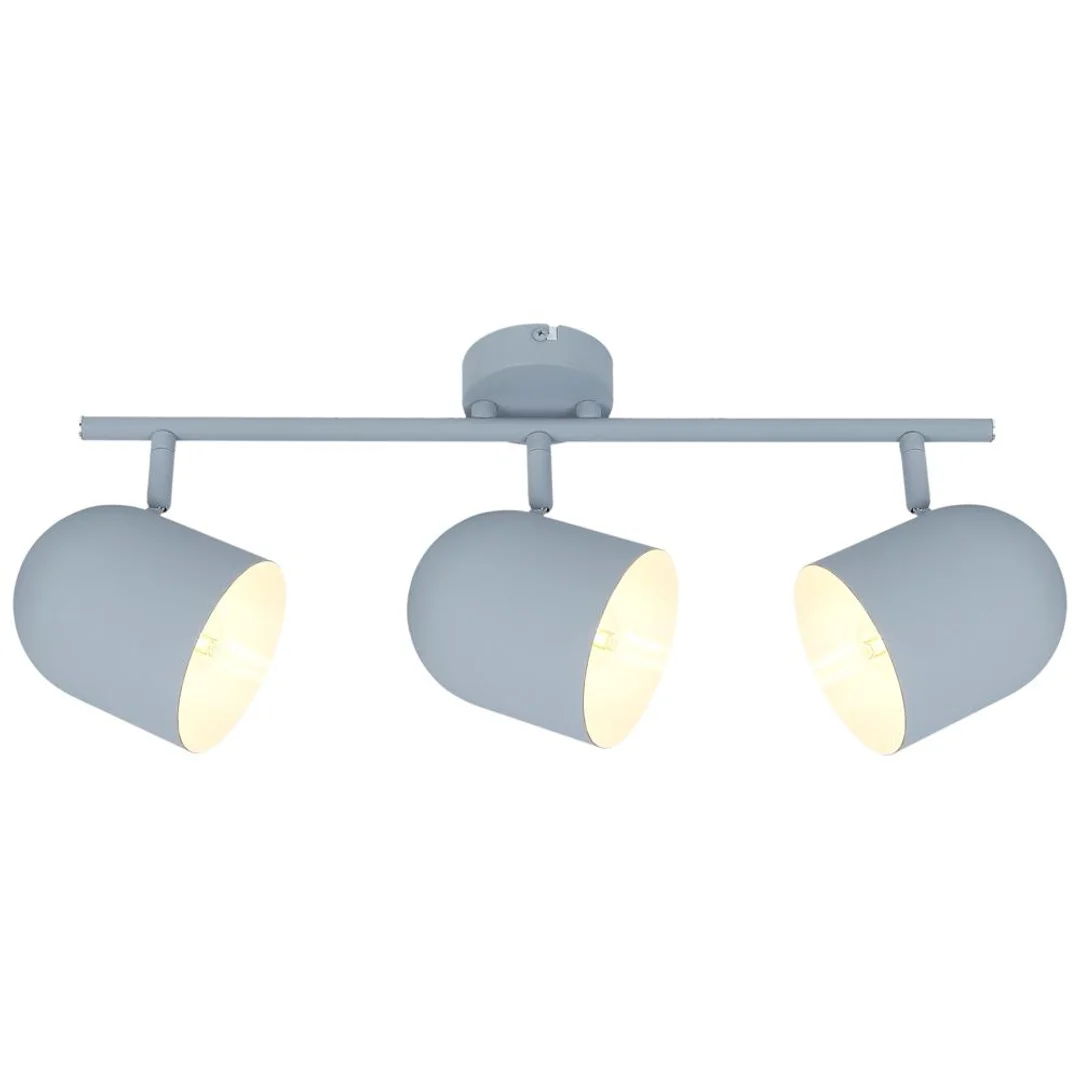 AZURO LAMPA SUFITOWA LISTWA 3X40W E27 SZARY MAT
