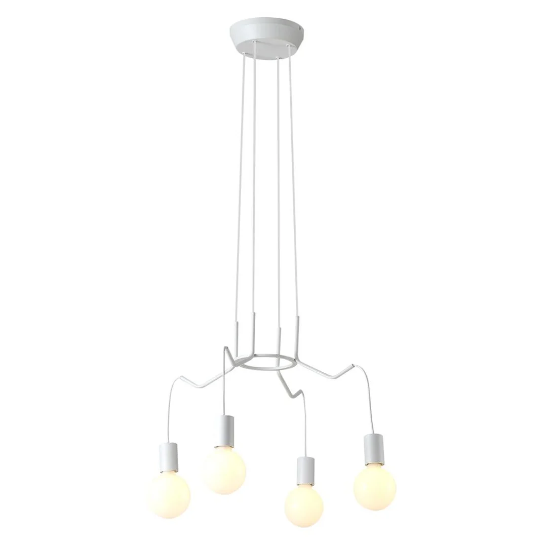 BASSO LAMPA WISZĄCA 4X40W E27 BIAŁY MATOWY