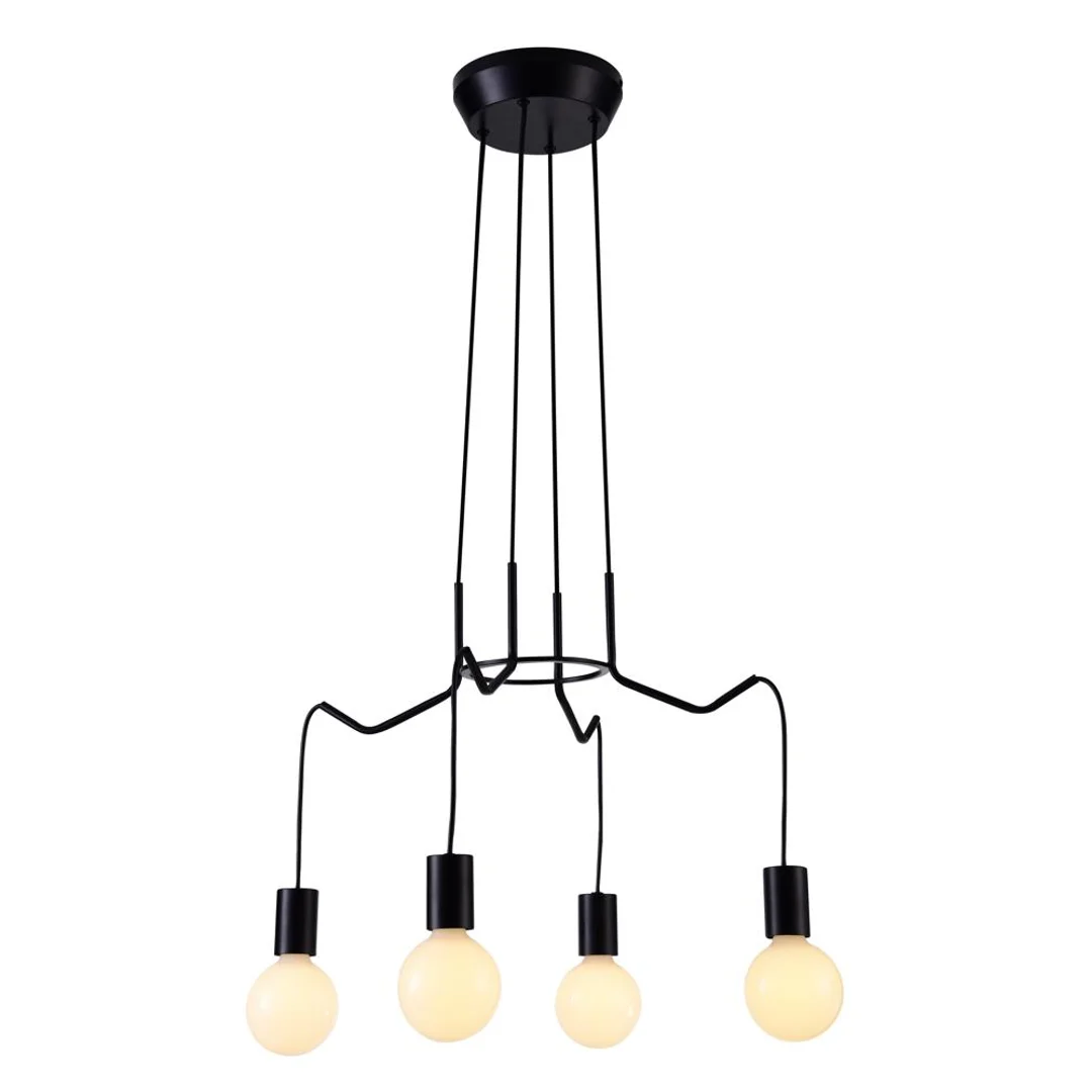 BASSO LAMPA WISZĄCA 4X40W E27 CZARNY MATOWY