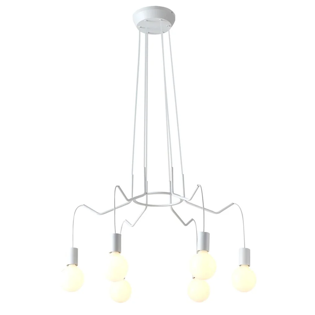 BASSO LAMPA WISZĄCA 6X40W E27 BIAŁY MATOWY