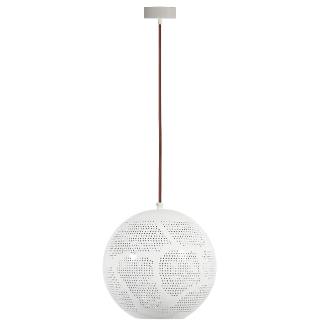 BENE LAMPA WISZĄCA 25 KULA W 1X60W E27 AŻUROWY BIAŁY