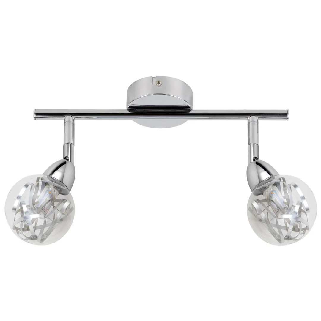BOLO LAMPA SUFITOWA LISTWA 2X6W LED SMD GŁÓWKA OKRĄGŁA 1E Z PRZEGUBEM KLOSZ WYMIENNY KD SYSTEM CHROM/BEZBARWNY