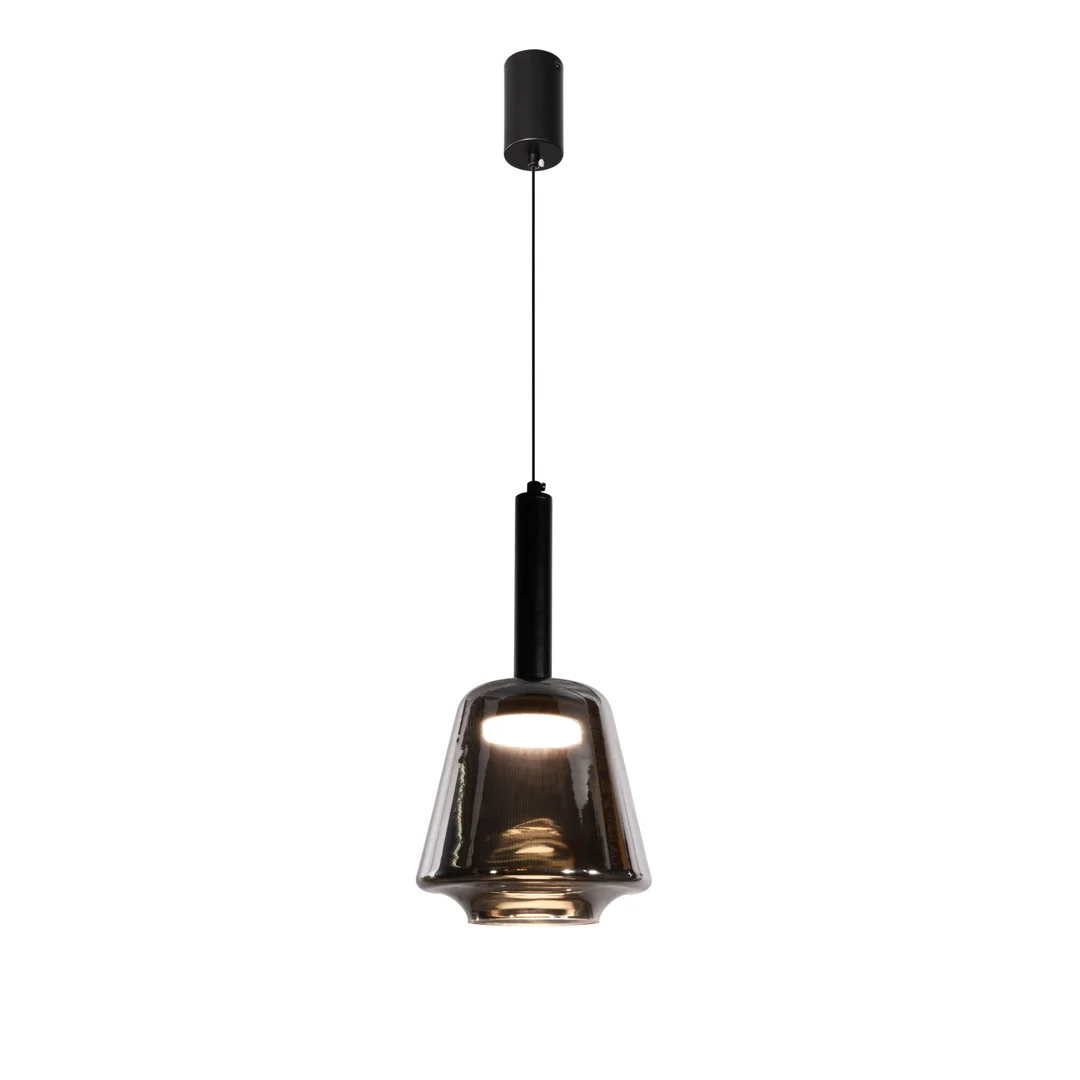 BUENO lampa wisząca czarny 1x9W GX53 klosz bezbarwny+dymiony