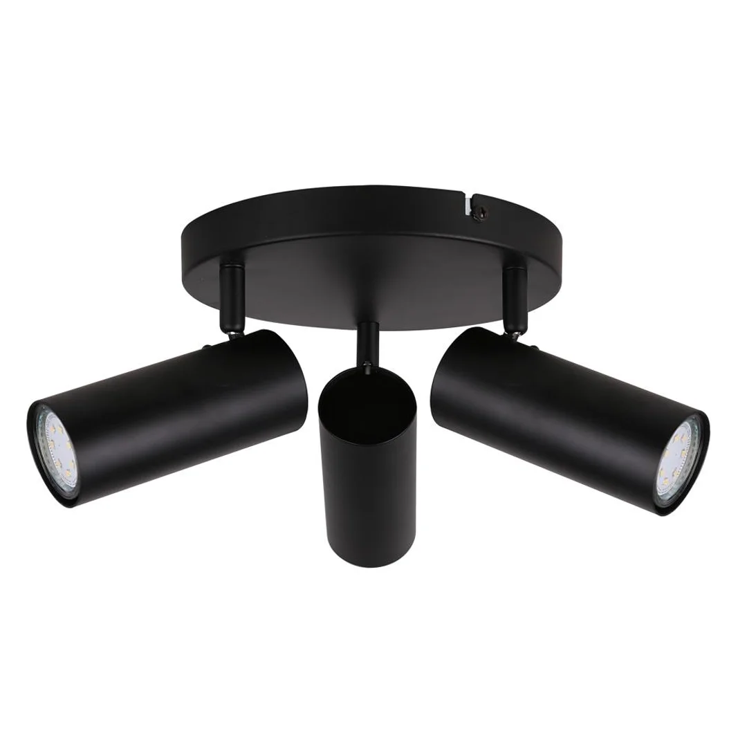 Colly lampa sufitowa czarny 3x15w gu10 klosz czarny