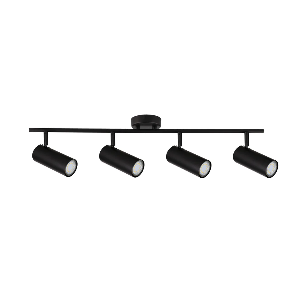Colly lampa sufitowa czarny 4x15w gu10 klosz czarny