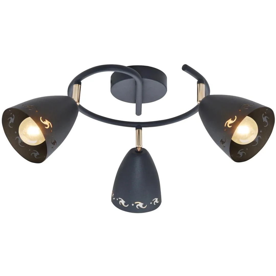 COTY LAMPA SUFITOWA SPIRALA 3X40W E14 CZARNY