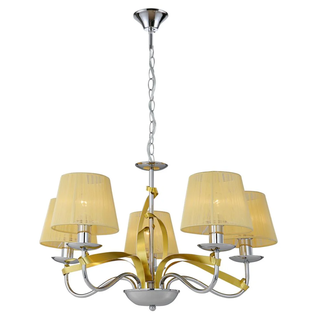 DIVA LAMPA WISZĄCA 5X40W E14 CHROM/ZŁOTY