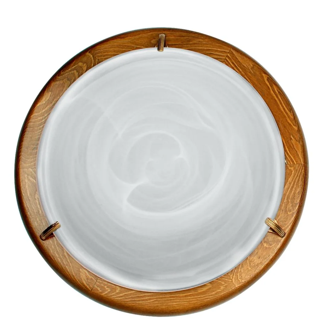 DUNA LAMPA SUFITOWA PLAFON36 DĄB ALABASTER 2X60W