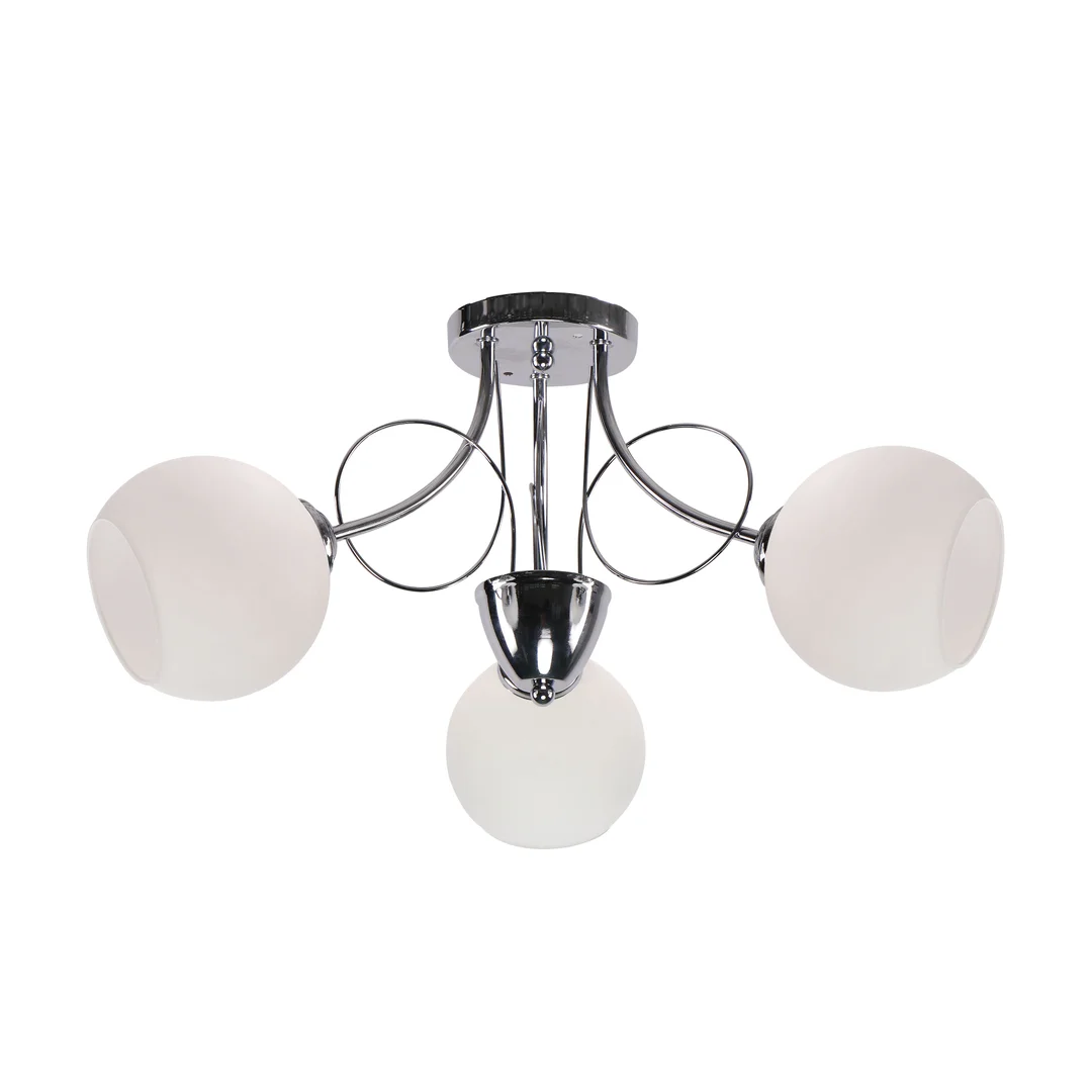 Fanta lampa sufitowa chromowy 3x40W E27 klosz biały