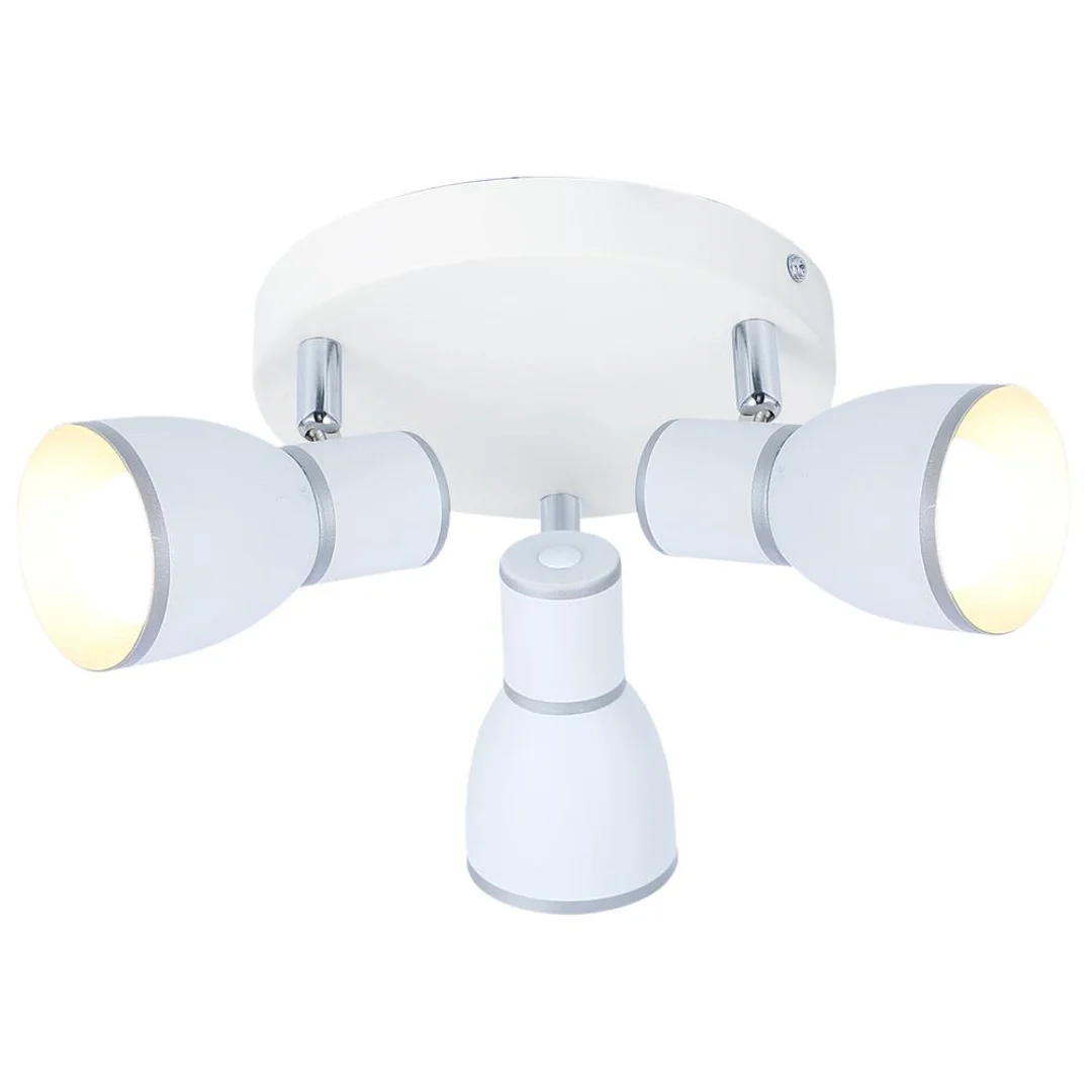FIDO LAMPA SUFITOWA PLAFON 3X40W E14 BIAŁY+CHROM
