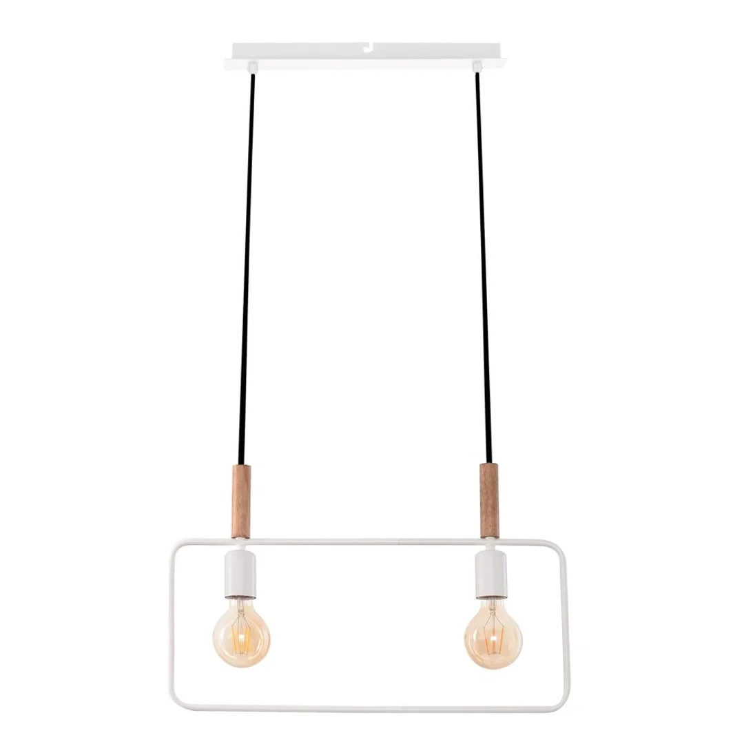 FRAME LAMPA WISZĄCA 2X60W E27 BIAŁY