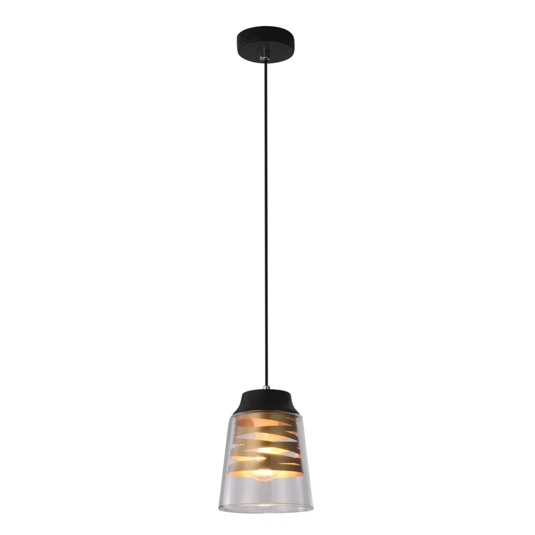 FRESNO LAMPA WISZĄCA CZARNY 1X60W E27 KLOSZ BEZBARWNY