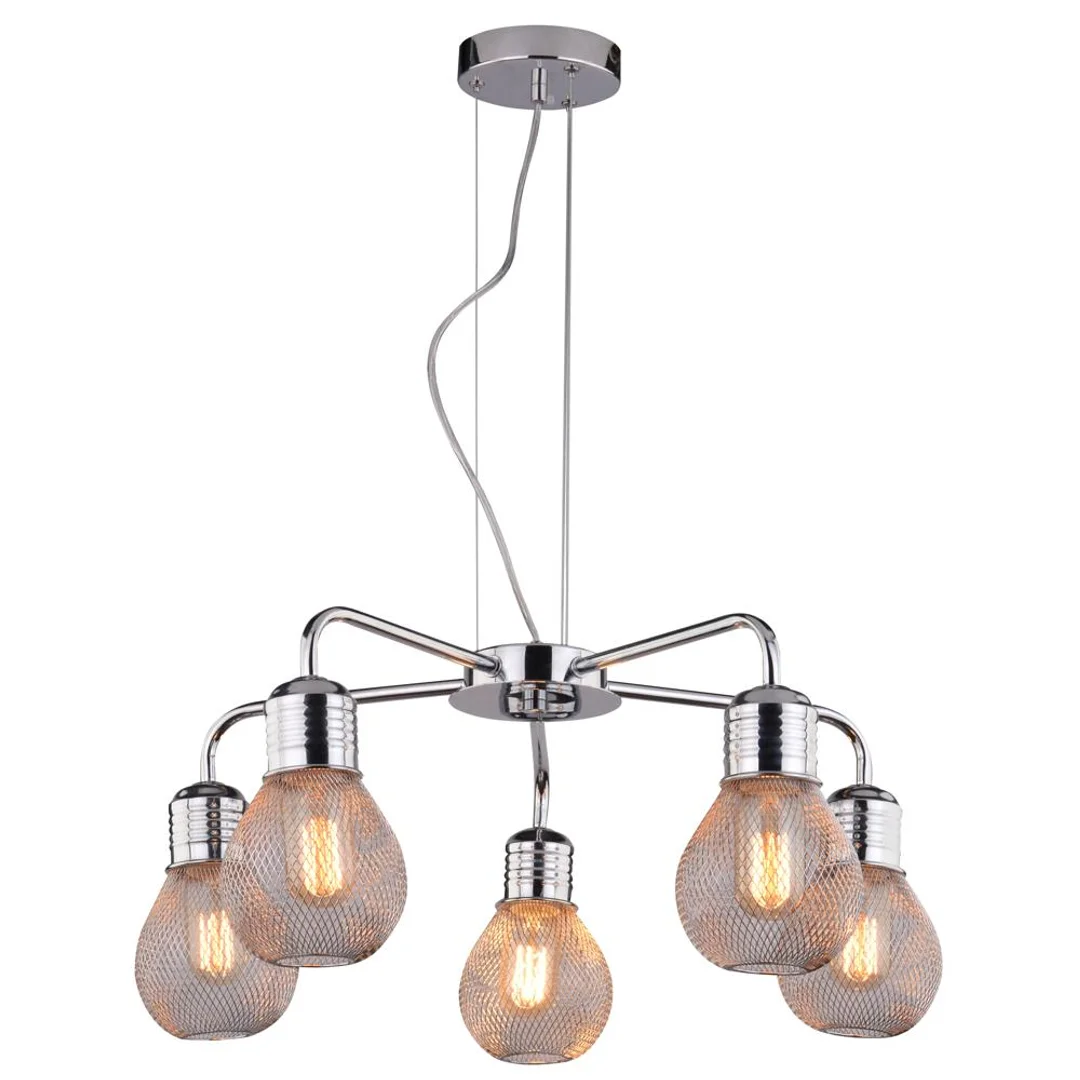 GLIVA LAMPA WISZĄCA 5X60W E27 CHROM (BEZ ŻARÓWEK)
