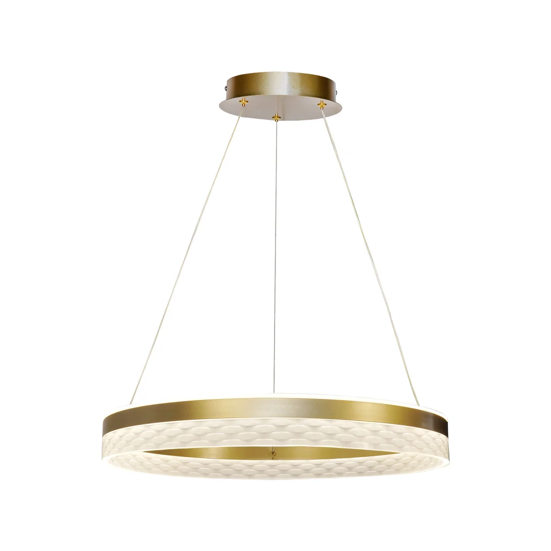 GLORIS lampa wisząca kawowy 36W LED 3000, 4500, 6500K kryształki bezbarwne