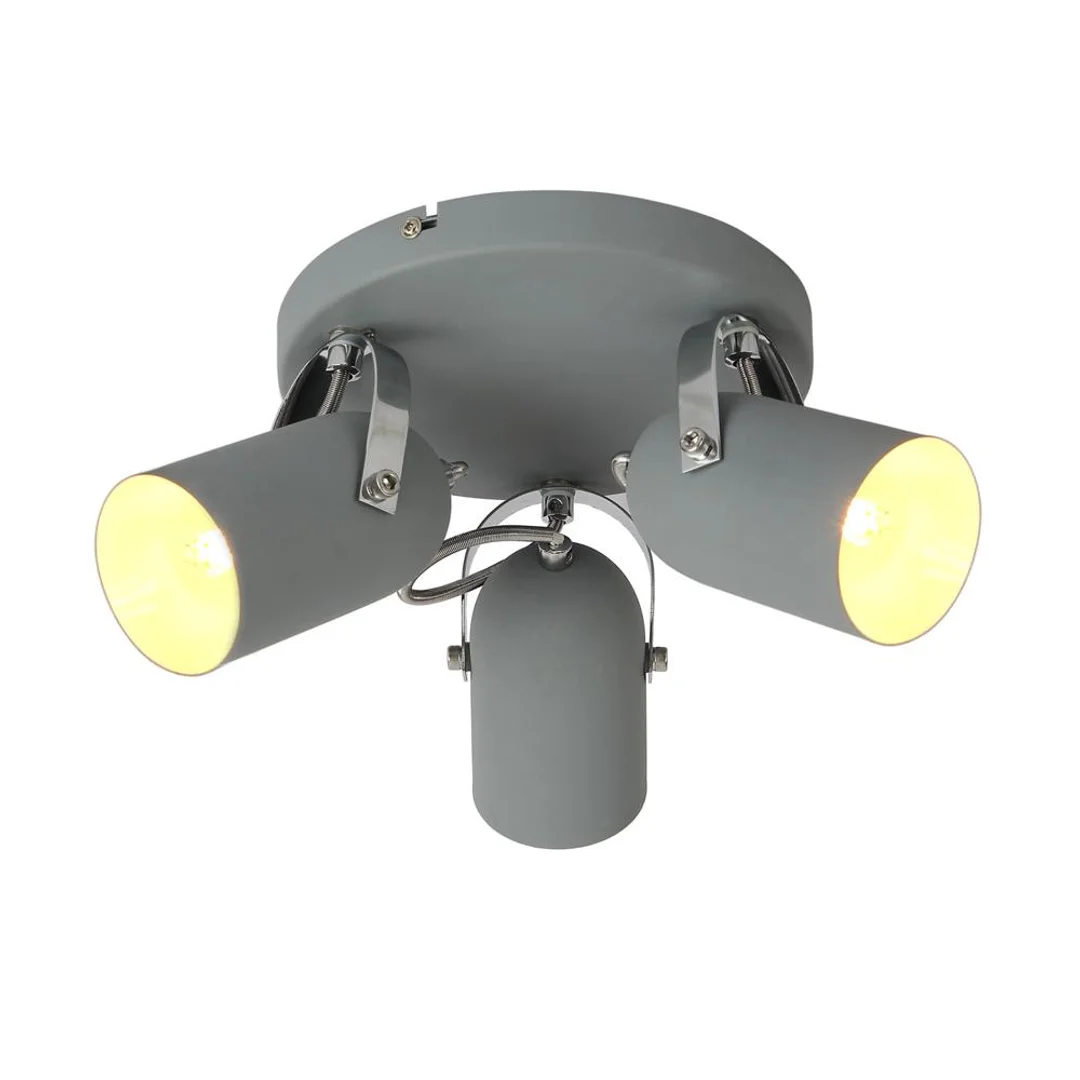 GRAY LAMPA SUFITOWA PLAFON 3X40W E14 SZARY
