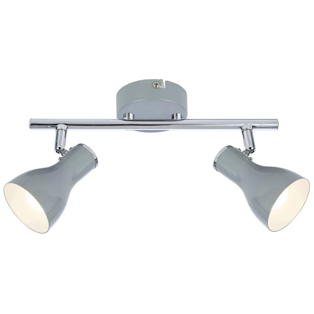 JULIE LAMPA SUFITOWA LISTWA 2X40W E14 SZARY