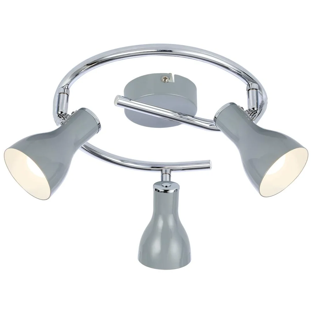 JULIE LAMPA SUFITOWA SPIRALA 3X40W E14 SZARY