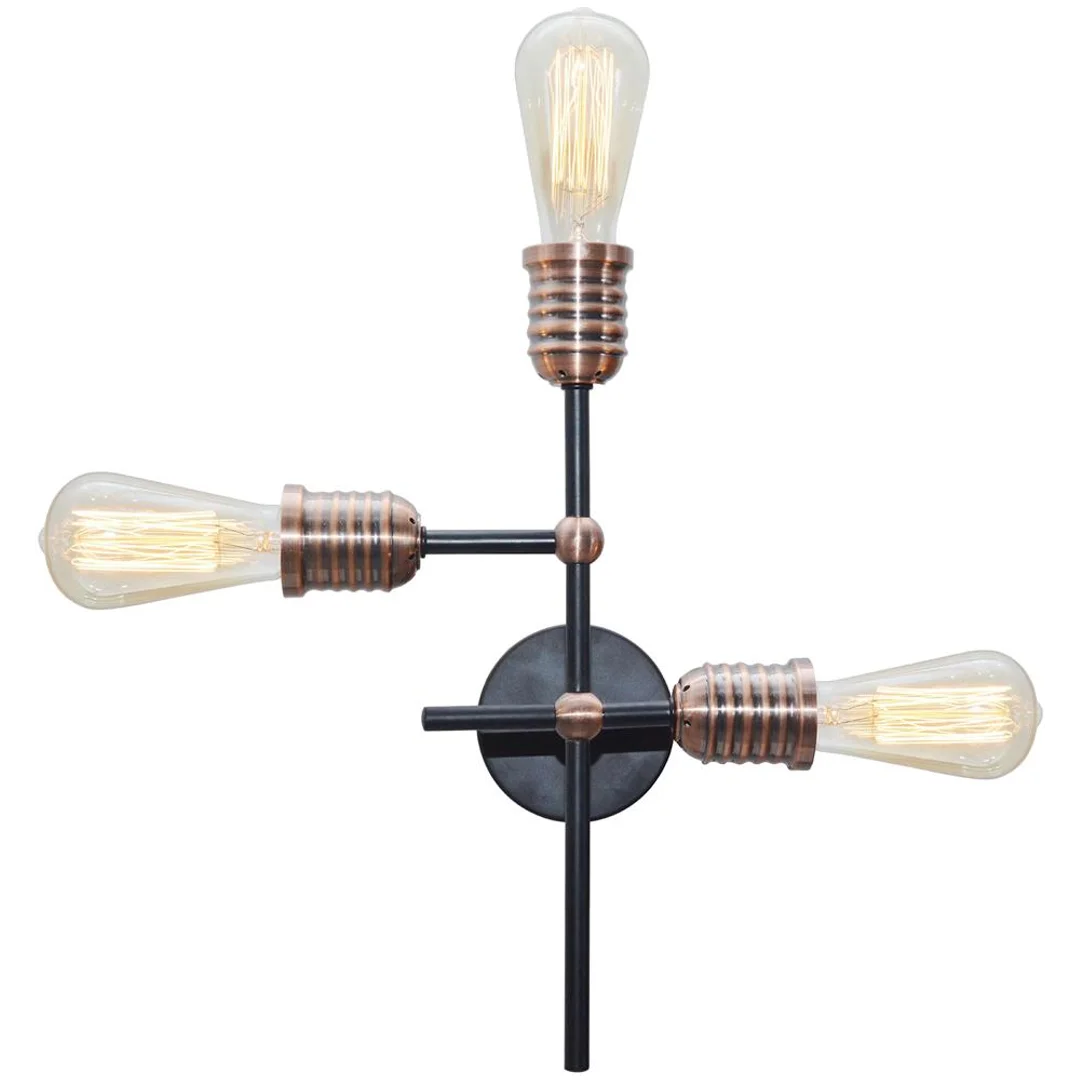 KIRIMU LAMPA SUFITOWA 3X60W E27 CZARNY