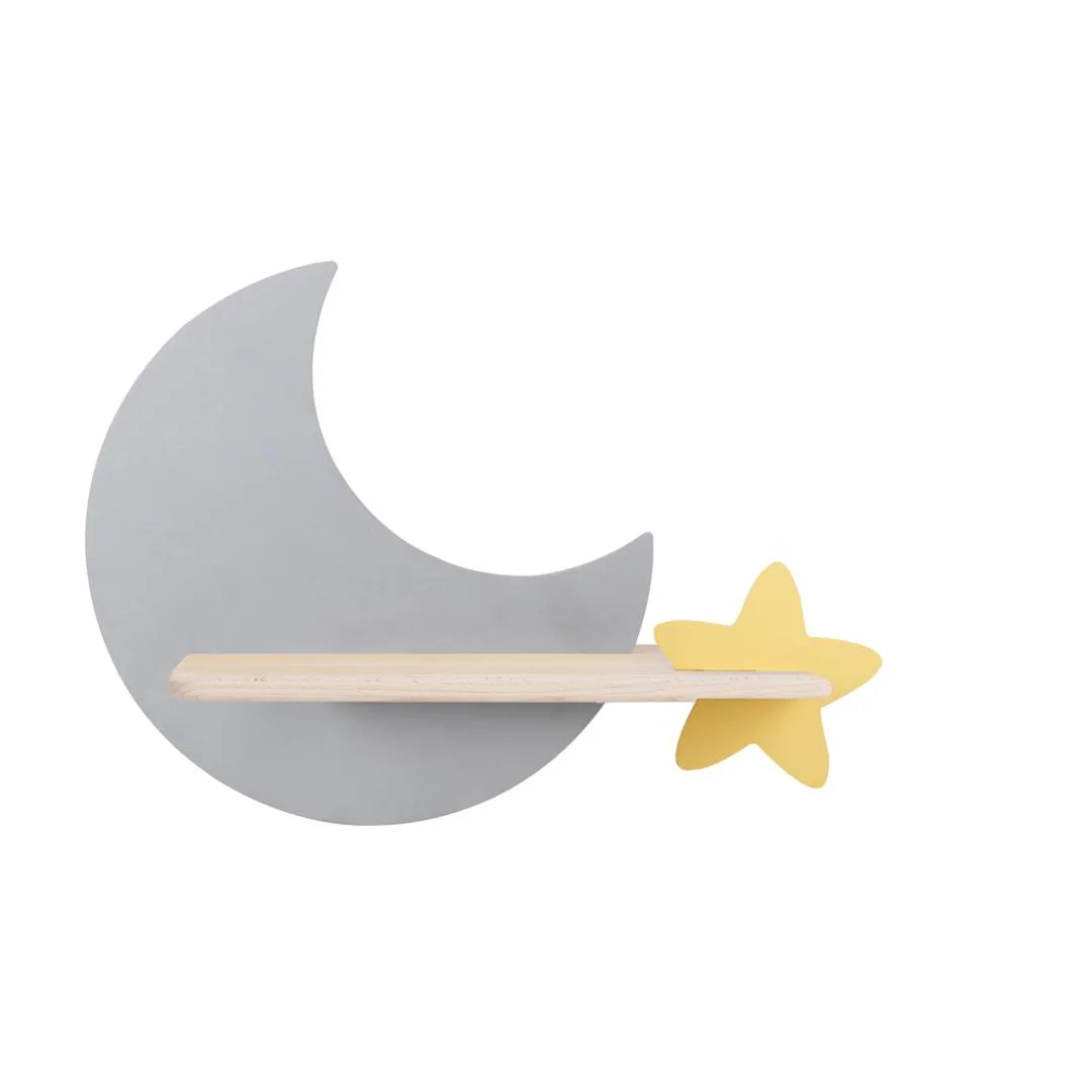 LAMPA MOON KINKIET ŚCIENNY 5W LED IQ KIDS SZARY+ZŁOTY