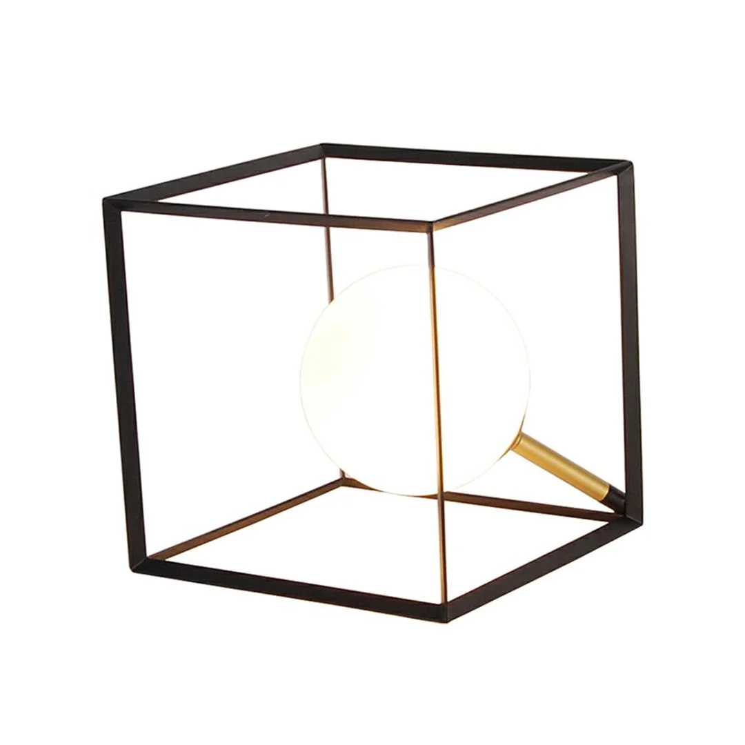 LAMPA STOŁOWA WEERT 1 CZARNY ZŁOTY 15x15x15