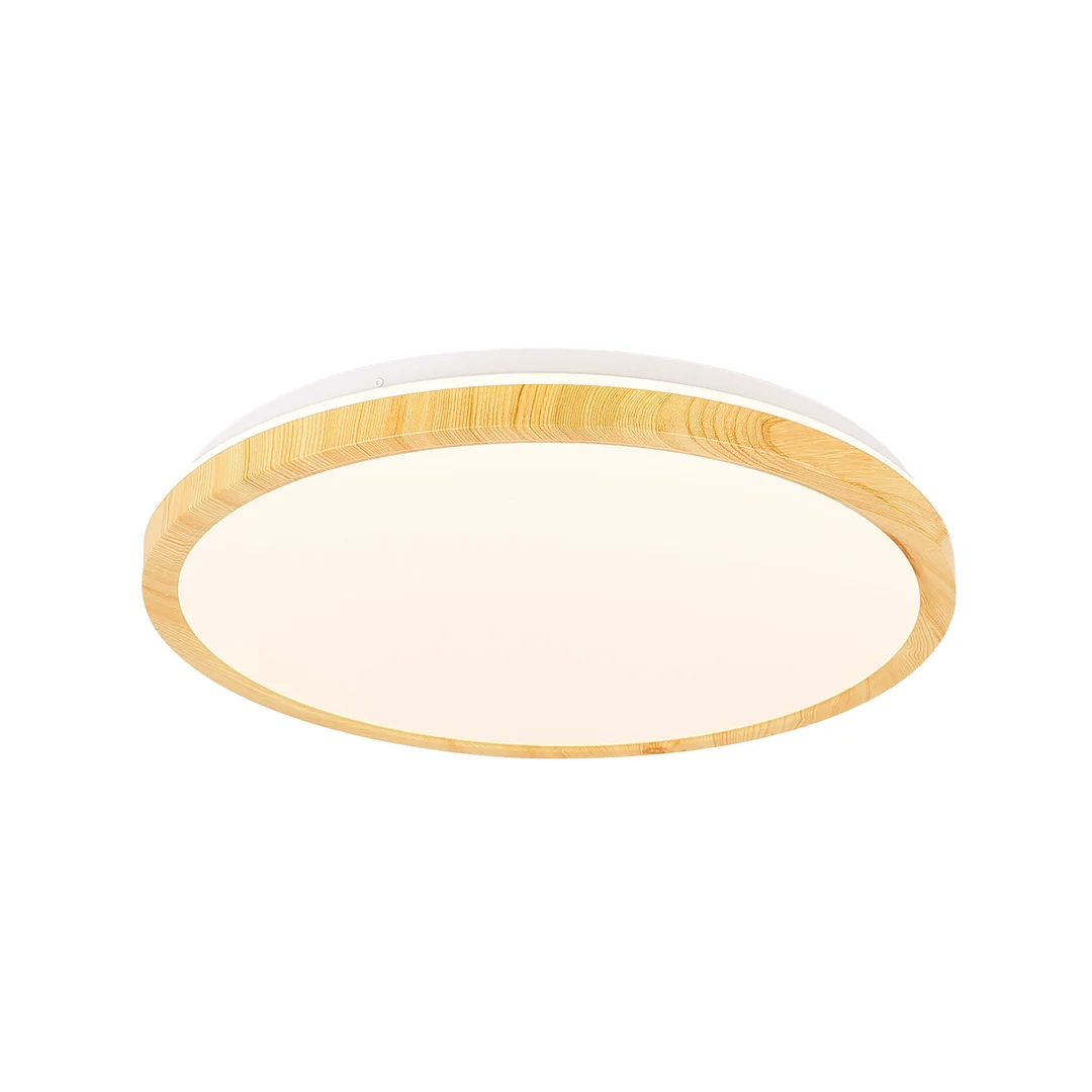 LAMPA SUFITOWA GANDAVA PLAFON 24W LED BIAŁO DREWNIANY 4000K