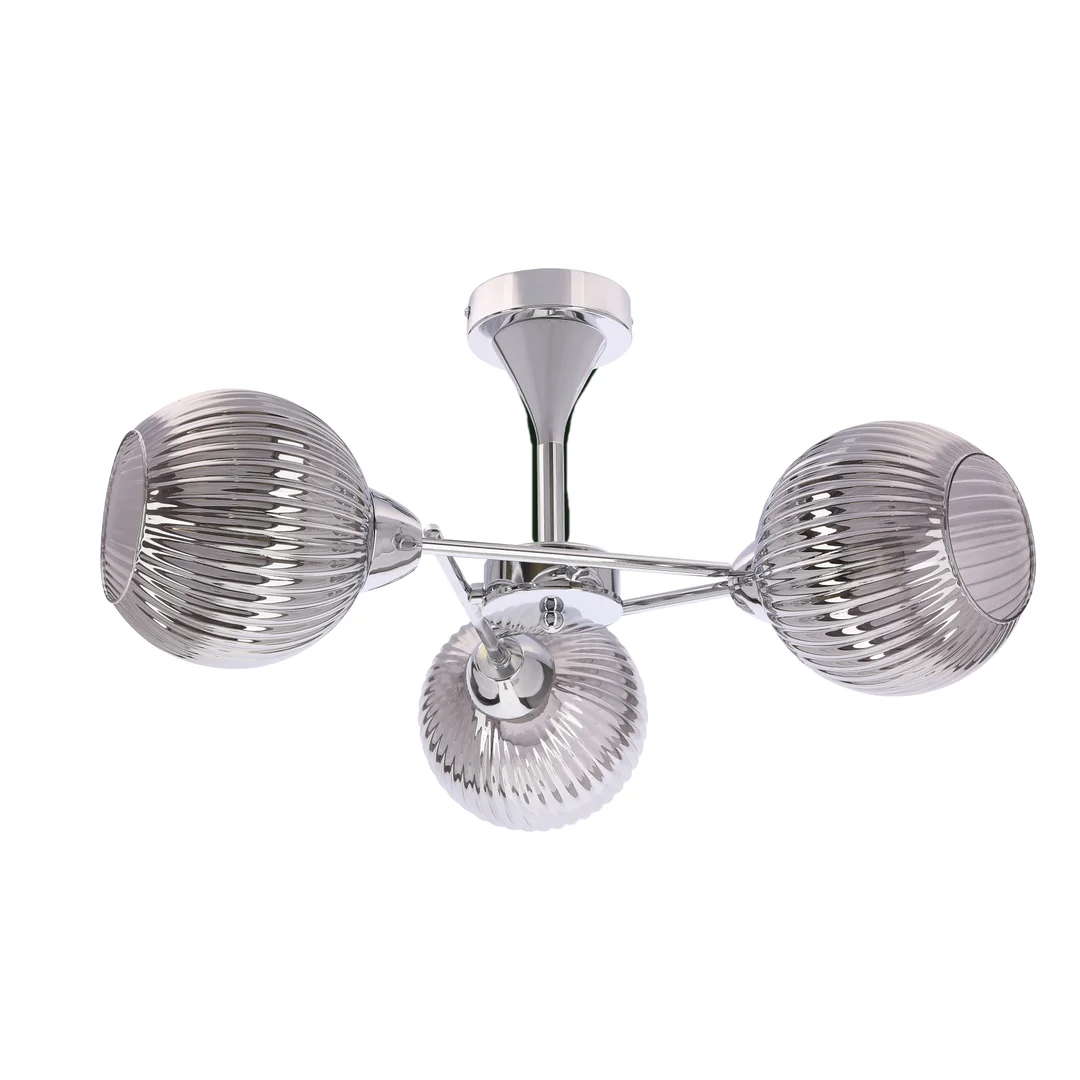 Lampa wisząca CESAR srebrna 3x40W E27 nowoczesna elegancja do salonu jadalni sypialni