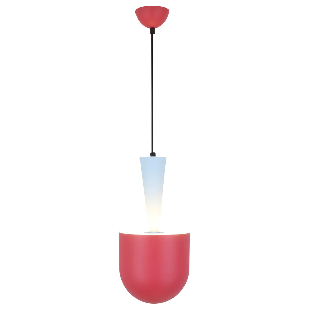LAMPA WISZĄCA VISBY 1 NIEBIESKI CZERWONY