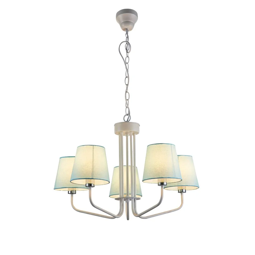 LAMPA WISZĄCA YORK 5 BIAŁY NIEBIESKI