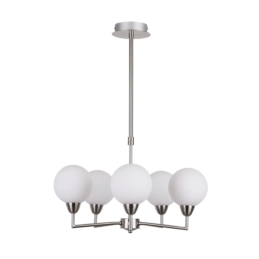 Logos lampa wisząca satynowy 5x25w g9 klosz biały