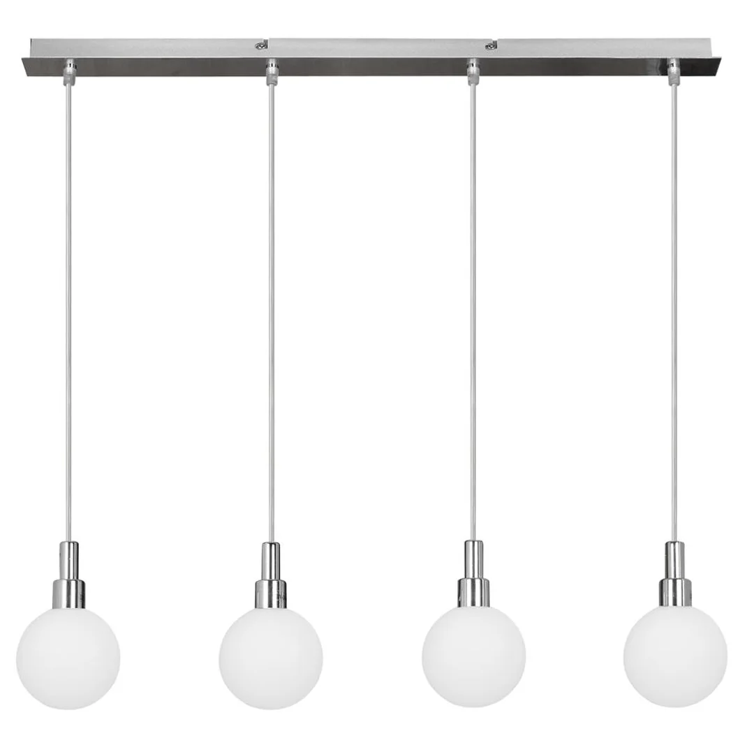 Maldus lampa wisząca chromowy 4x40w g9 klosz biały