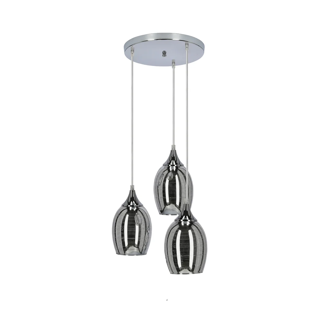 MARINA LAMPA WISZĄCA TALERZ 3X60W E27 CHROM